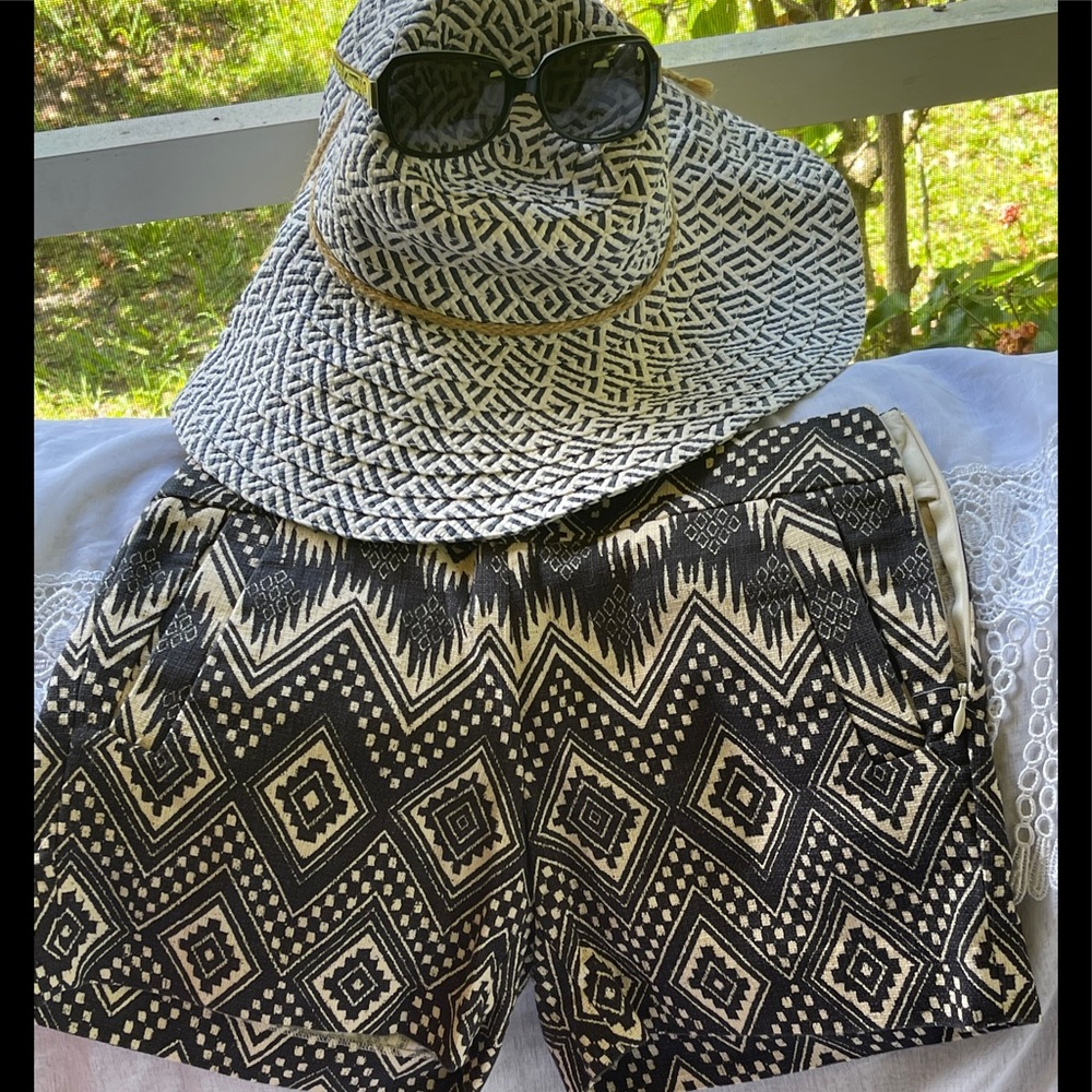 J Crew Aztec Boho Patterned Shorts - image 1